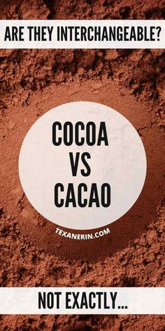 an image of cocoa vs cacao