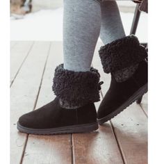 Nwt Women’s Muk Luks Woven Knit Fold Over Boots. Black And Dark Gray Colors. Size 9 & 10. Fabric Upper. 2 (10). 2 (9). Muk Luks Boots, Fold Over Boots, Fuzzy Boots, Wrap Boots, Cozy Boots, Knit Leg Warmers, Knit Boots, Shearling Boots, Slip On Boots