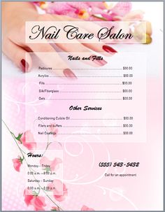 Nail Price List, Nail Salon Price List, Desain Salon Kuku, Nail Salon Prices, Sulam Alis, Nail Salon Interior, Price List Design, Salon Price List, Spa Prices