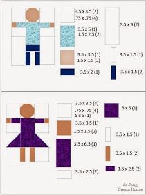 the instructions for how to make an origami man with different shapes and sizes