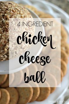 appetizer recipe, cheese ball recipe, game day snacks, super bowl party food, easy dip recipe Chicken Cheese Ball, Appetizers Chicken, Football Party Snacks, Chicken Balls, Ranch Mix, Chicken Appetizers, Brunch Food