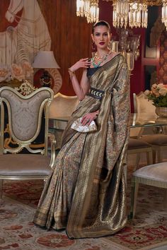 Product Features: Saree Color: Grey Blouse Color: Grey Saree Fabric: Silk Blouse Fabric: Silk Wash: Dry Clean Occasion: Festival/Party Product Type: Saree Disclaimer: There will be slight difference in digital to actual image Grey Saree, Handloom Weaving, Wedding Silk Saree, Trendy Sarees, Engagement Ideas, Stylish Sarees, Silk Sarees Online, Dark Wear, Soft Silk Sarees