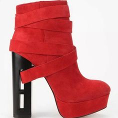 Dolce Vita Jyll Bootie. Size 7 Red Suede. Towering Platform With Cutout Heel And Wrap Strap. 1.5” Platform With 4.5” Heel. New, Never Worn, With Box And Dust Bag. Stored In Pet Free Smoke Free Home Tan Leather Ankle Boots, Red Suede Heels, Cutout Heels, Red Boots, Platform Ankle Boots, Dolce Vita Shoes, Black Leather Heels, Red Suede, Suede Ankle Boots