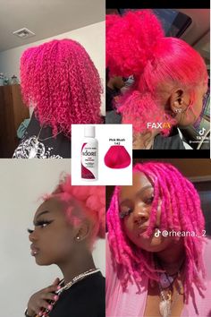 Hair Dyed Underneath, Hair Color Guide, Pink Hair Color, Dyed Curly Hair, Pink Hair Dye