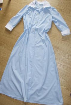 WW1 WWI American Refreshment Corp Uniform Style Historical  adult costume - 2 piecesYou will receive: dress and apron colors: powder blue, whitematerial: 100% cotton or polycotton (please choose). dress: powder blue dress buttoned until waist, with white collar and cuffsapron: bib, skirt length 82 cmIdeal for history days, WW1 day, World book day, WWI display, International Nurses Day.Please ask if you have any questions.Sizes in drop down menu are UK sizes. Bust size is the key measurement for Fitted Plain Cotton Dresses, Fitted Light Blue Cotton Dress, International Nurses Day, Powder Blue Dress, Uniform Style, American Red Cross, Nurses Day, Uniform Fashion, Historical Costume