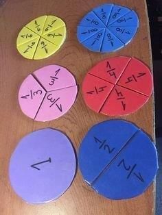 four pieces of paper with numbers and times on them sitting on top of a table