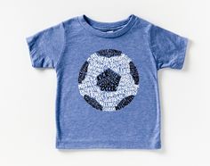 Soccer Typography Toddler/Baby Tshirt, kids sports shirt, Premier League, Football, MLS Super soft and fun for every occasion -----WASHING INSTRUCTIONS----- - Please turn the tee inside out before washing - Cold machine wash in gentle cycle - Do not bleach - Do not dry clean - Do not iron over the HTV Short Sleeve T-shirt With Name Print For Playtime, Name Print Short Sleeve T-shirt For Playtime, Sporty Graphic Print T-shirt For Playtime, Sporty Graphic Print Tops For Playtime, Sporty Crew Neck T-shirt For Playtime, Soccer Typography, Toddler Sports, Toddler Beach, Premier League Football