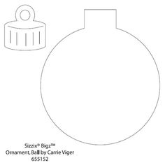 a drawing of a christmas ornament with a ball on the bottom and a round top