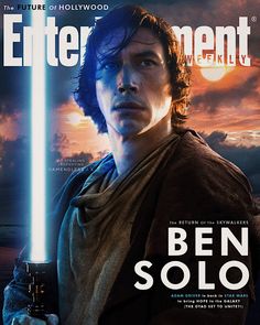 the cover of entertainment weekly magazine featuring ben solo as luke sky walker in star wars