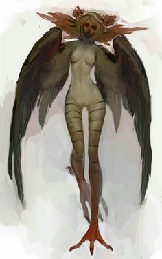 an image of a woman with wings on her body