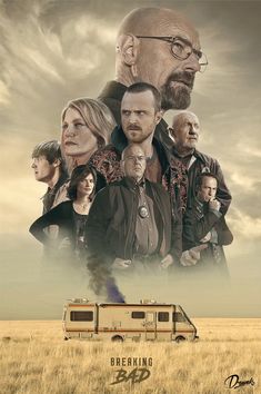 the poster for breaking bad shows people standing in front of an rv