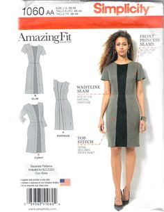 a woman's dress and top sewing pattern, with instructions to make it look like she