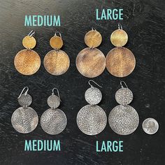 Over the years, my "Hammered Disc" style earrings have become one of my most popular and recognizable styles. Sometimes I just play around with potential combos with my existing pieces, and after posting a pair of these on Instagram and receiving positive responses, it seemed like a good idea to produce a few pairs of these in two different size options and metal options!This listing is for the Brass "ORBITALS", featuring a brass disc orbiting a larger Brass disc, connected with a pair of Sterli Artisan Hammered Drop Earrings, Hammered Bronze Vintage Earrings, Vintage Hammered Bronze Earrings, Vintage Bronze Hammered Earrings, Hammered Metal Round Earrings, Artisan Hammered Metal Earrings, Fusion Style Hand Forged Drop Earrings, Unique Hammered Drop Earrings, Unique Everyday Hammered Earrings