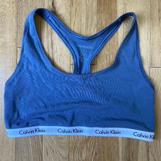 Brand New Without Tags. Size M Blue Calvin Klein Cotton Tops, Calvin Klein Blue Cotton Tops, Calvin Klein Summer Loungewear Tops, Calvin Klein Fitted Top For Loungewear, Calvin Klein Bra, Klein Blue, Womens Calvin Klein, Women's Intimates, Calvin Klein