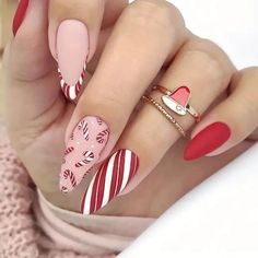 French Manicure Tutorial, Nail Art Set, Nail Candy, Christmas Nail Designs, Christmas Nail Art, Artificial Nails