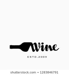 the wine logo is black and white