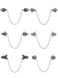 PRICES MAY VARY. Sufficient to Use or Share: you will be provided with 6 pieces of collar clips for women in 6 styles, adequate quantity and styles to meet your needs for daily using, changing or sharing with others Delicate Design: we design these shawl clips in antique silver color and with vintage patterns, creating a retro style, looking glossy in indoor light or sunlight, making you graceful, beautiful and charming Serving You for a Long Time: made of alloy and silicone, the cardigan clip i Shawl Clips, Vintage Sweater Clips, Retro Cardigan, Cardigan Clips, Retro Cardigans, Collar Clips, Clothes Shirt, Sweater Clip, Dress With Shawl