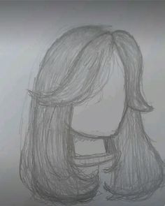 a drawing of a girl with long hair