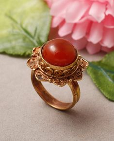 Elegant Red Onyx Ring, Handmade Ring, Statement Ring, Gemstone Ring, Brass Ring, Women Ring, Dainty Ring, Valentine gift, Gift For Her ♥ SIZE:- All Size Are Available, choose from variation. ♥ METAL:- Brass ♥ STONE:- Red Onyx  ♥ BENEFITS OF RED ONYX...   Onyx gives strength. It promotes vigor, steadfastness and stamina. Imparts self-confidence, helping you to be at ease in your surroundings. Onyx banishes grief, enhances self-control and stimulates the power of wise decision-making.  ♥ Please ma Artisan Red Ring Jewelry, Bohemian Red Open Ring Jewelry, Red Onyx Jewelry For Gift, Luxury Red Carnelian Signet Ring, 14k Gold Red Cabochon Ruby Ring, Zierlicher Ring, Silver Shop, Elegant Red, Ring Minimalist