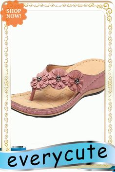 Summer Flat Sandal for Women 5 Colors Sandales Multicolor Retro Flowers Flip-flops Women Slippers Sandalias Mujer Platform Shoes Pink Toe Post Slippers For Summer, Chinese Shoes, Sandal For Women, Summer Sandals Flat, Women Slippers, Summer Flats, Retro Flowers, Real Pictures, Walking Shoes