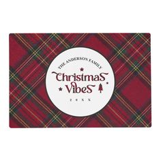 the anderson family christmas vibes tartan pouch