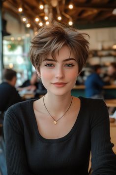 Beautiful Short Haircuts, Tousled Pixie, Short Haircuts For Thick Hair, The Perfect Haircut, Haircuts For Thick Hair, Stylish Short Haircuts, Layered Bobs, Wavy Bob, Wavy Bobs