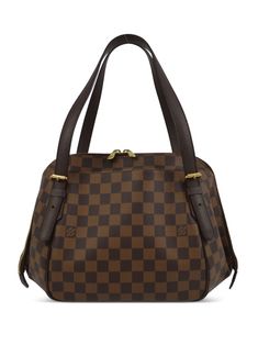 circa 2006 brown signature Damier Ebène canvas leather trim two adjustable top handles two-way zip fastening main compartment slip pocket to the front internal slip pocket gold-tone hardware Condition: GOOD. This previously owned and used item is in good condition with minimal signs of use. This may include fading of material or plating and scratches. Purchasing this item continues its narrative and reduces the environmental impact by avoiding the use of new resources needed to make the product from scratch, such as water, materials and electricity, and avoiding additional manufacturing impact. Learn more about what makes a product Conscious on our Conscious Criteria page Office Satchel With Detachable Strap And Monogram Canvas, Business Shoulder Bag In Monogram Canvas With Leather Trim, Business Bags With Detachable Strap In Coated Canvas, Business Monogram Canvas Satchel With Detachable Strap, Business Bags With Detachable Strap And Signature Coated Canvas, Monogram Canvas Satchel With Leather Trim For Everyday Use, Business Shoulder Bag In Monogram Canvas With Double Handle, Business Shoulder Bag With Detachable Handle In Monogram Canvas, Business Shoulder Bag With Leather Trim And Coated Canvas