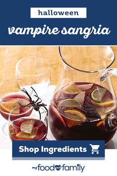 halloween vampire sangria for sale on the table