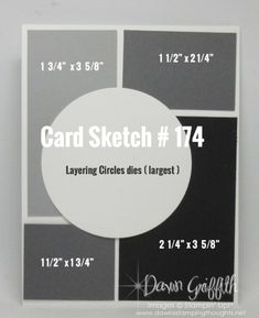 the card sketch is shown with measurements for each individual item in this photo, and it's not very hard to find