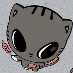 an image of a cartoon cat with big eyes