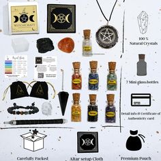 Witchcraft Premium Supplies Kit. Spell Jar Wiccan Supplies Witchy Gifts Witch Supplies Witchcraft Starter Witchcraft Tools Witch Gifts for Her Witchcraft Decor Witchcraft Crystals Crystal Grid Healing Crystals. You are purchasing handmade Witchcraft Premium Supplies Kit which is carefully cut, polished with care and have been personally chosen and selected under superior QC. We always prioritize the quality ahead and so as we use 100% genuine material in our Gemstones. What is Included? 1x Set o Wiccan Supplies, Crystal Alter, Witchcraft Tools, Witchcraft Crystals, Witch Gifts, Witchcraft Decor, Crystal Healing Chart, Witch Supplies, Witchy Gifts