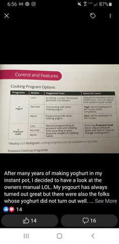 the instructions for cooking with an iphone app