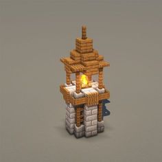 an image of a small fire place made out of wood and bricks with flames burning in it