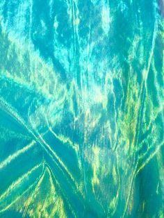 an abstract image of green and blue leaves