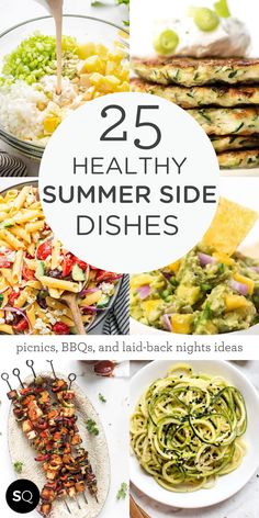 25 healthy summer side dishes with text overlay