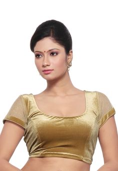 Elegant Festive Sheer Blouse, Festive Elegant Blouse With Sheer Sleeves, Gold Short Sleeve Tops For Formal Occasions, Elegant Sheer Blouse For Party, Glamorous Fitted Sheer Blouse, Sheer Blouse Piece For Party, Fitted Gold Blouse Piece With Short Sleeves, Gold Short Sleeve Blouse Piece For Festive Occasions, Fitted Gold Padded Blouse