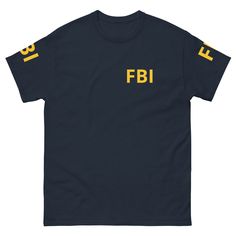 Get ready for some undercover fun this Halloween! Our FBI Agent Costume T-Shirt is a simple yet effective way to show up in style. Designed to mimic the look of an official FBI uniform, this tee is your ticket to becoming the most convincing agent at the party without the fuss of a full costume. Made with premium quality fabric, it promises comfort throughout your spooky festivities. Whether you're headed to a Halloween bash or just looking for a clever costume for a themed event, this shirt's g Fbi Agent Halloween Costume, Fbi Agent Costume, Fbi Uniform, Agent Costume, Fbi Training, Real Estate Agent Gift, Halloween Bash, Training Clothes