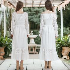 Elevate your fall wardrobe with our Women's Lace Long Sleeve V Neck Maxi Dress. Perfect for casual boho vibes or as a charming wedding guest outfit, this dress features delicate lace detailing and a flattering smocked waist. Fall Maxi, Charming Wedding, V Neck Maxi Dress, Maxi Bodycon Dress, Maxi Dresses Fall, Midi Shift Dress, Ballet Dress, Mini Skater Dress, Lace Long Sleeve