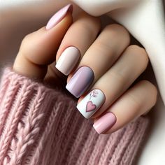 17 Hot & Fun Valentine’s Day Nails Ideas That You’ll Absolutely Adore – Sober Alley Subtle Nail Ideas, Manicure Valentines Day, Cute Design Nails, Pink Manicure Ideas, Cute Pink Nail Designs, Feb Nails, Mail Polish, Short Fake Nails, Shaped Nails