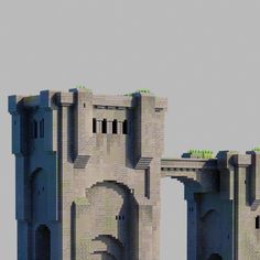 an image of a very tall castle structure