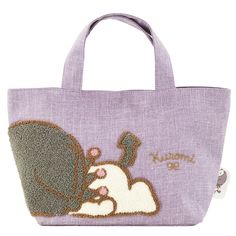 Details Dimensions 7.8 X 13.38 X 4.7 Inches Handle Height: 4.3 Inches H20 X W34 X D12cm Handle Height: 11cm Material / Component: Polyester Popular [Sanrio] Goods*! Popular Fluffy Sagara Embroidery [Tote Bag]! Popular Characters Are Lying Down In The Design (The Reverse Side Is Plain.) -_-_-_-_-_-_-_-_-_- My Melody I Wish You Mell Marron Cream Trendy Purple Bag With Detachable Handle, Trendy Purple Bags With Detachable Handle, Purple Handheld Bag With Large Capacity, Trendy Handheld Purple Bag, Large Capacity Handheld Purple Bag, Large Capacity Purple Pouch Bag, Large Capacity Purple Rectangular Bag, Spacious Purple Pouch Bag, Trendy Purple Bag For Daily Use