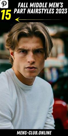 Stay on Point: Hottest Fall Middle Men's Part Hairstyles 2023 - mens-club.online Men's Middle Part Hairstyle, Preppy Mens Haircut, Men Long Hair Middle Part, College Guy Hairstyles, Mens Haircut Long On Top Middle Part, Hockey Hairstyles For Boys, Men’s Haircuts Middle Part, Middle Part Mens Haircut, Men’s Straight Hairstyles