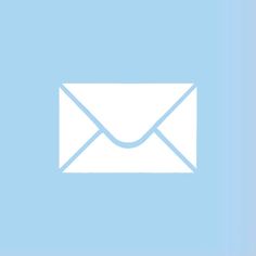 an email envelope is shown on a blue background