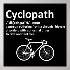 a black and white poster with the words cyclpathh on it's side