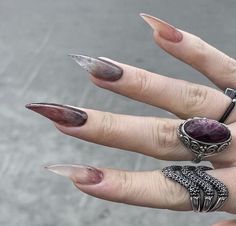 Witch Nails, Witchy Nails, Gothic Nails, Claw Nails, Goth Nails, Grunge Nails, Mermaid Nails, Crazy Nails, Get Nails