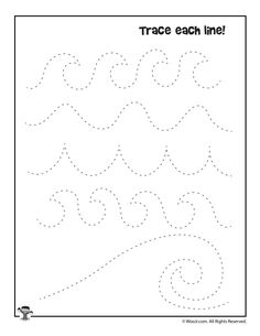 trace each line to make it easier for children to learn how to draw the lines