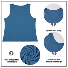 Plus Size Tank Tops for Women V Neck Knit Top-Dark Blue丨Moon Wood Blue Ribbed V-neck Tank Top, Navy Stretch V-neck Top, Casual Blue Elastane Tank Top, Casual Comfortable Seamless Tops, Comfortable Seamless Casual Top, High Stretch Blue Elastane Tops, Blue Seamless Elastane Tops, Blue V-neck Elastane Top, Casual V-neck Elastane Tank Top