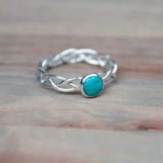 Braided Silver Turquoise Ring Adjustable Silver Turquoise Ring With Birthstone, Adjustable Sterling Silver Turquoise Birthstone Ring, Adjustable Handmade Turquoise Promise Ring, Bohemian Braided Jewelry As Gift, Bohemian Braided Jewelry Gift, Adjustable Turquoise Ring With Birthstone, Handmade Turquoise Jewelry For Promise Ring, Adjustable Turquoise Jewelry For Promise Ring, Adjustable Turquoise Birthstone Ring