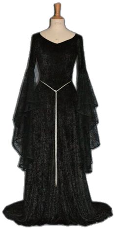 Halloween Velvet Party Dress, Gothic Lace Dress For Halloween, Velvet Evening Dress For Halloween, Black Medieval Dress For Party, Black Medieval Party Dress, Gothic Velvet Costume Dress, Gothic Velvet Dress For Costume, Gothic Medieval Dress For Fancy Dress, Black Dress For Larp And Halloween