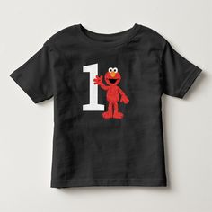 Your child will look SO cute in this Sesame Street Elmo Birthday shirt. Personalize with their age. Elmo Birthday Shirt, Elmo 1st Birthday, Sesame Street Elmo, Elmo Birthday, Sesame Street Birthday, Birthday Design, Birthday Shirt, Sesame Street, Birthday Shirts